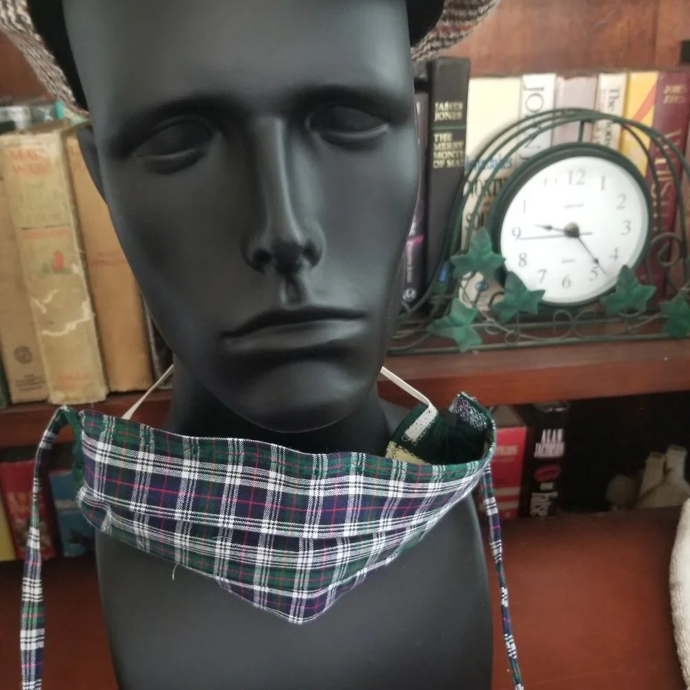 Cloth Face Mask with Silver/Copper Filters - Plaid